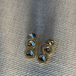 Elegant Gold and Silver Earrings